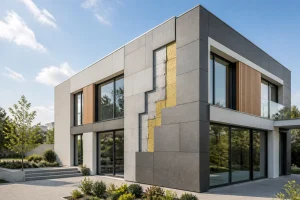 Facade moderne avec systeme de veture avancee